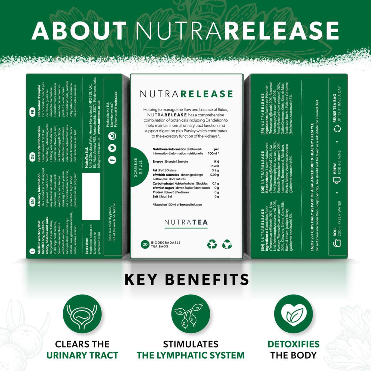 Nutra Release Herbal Tea 20 Bags - NutraTea - Herbal Tea - NutraTea