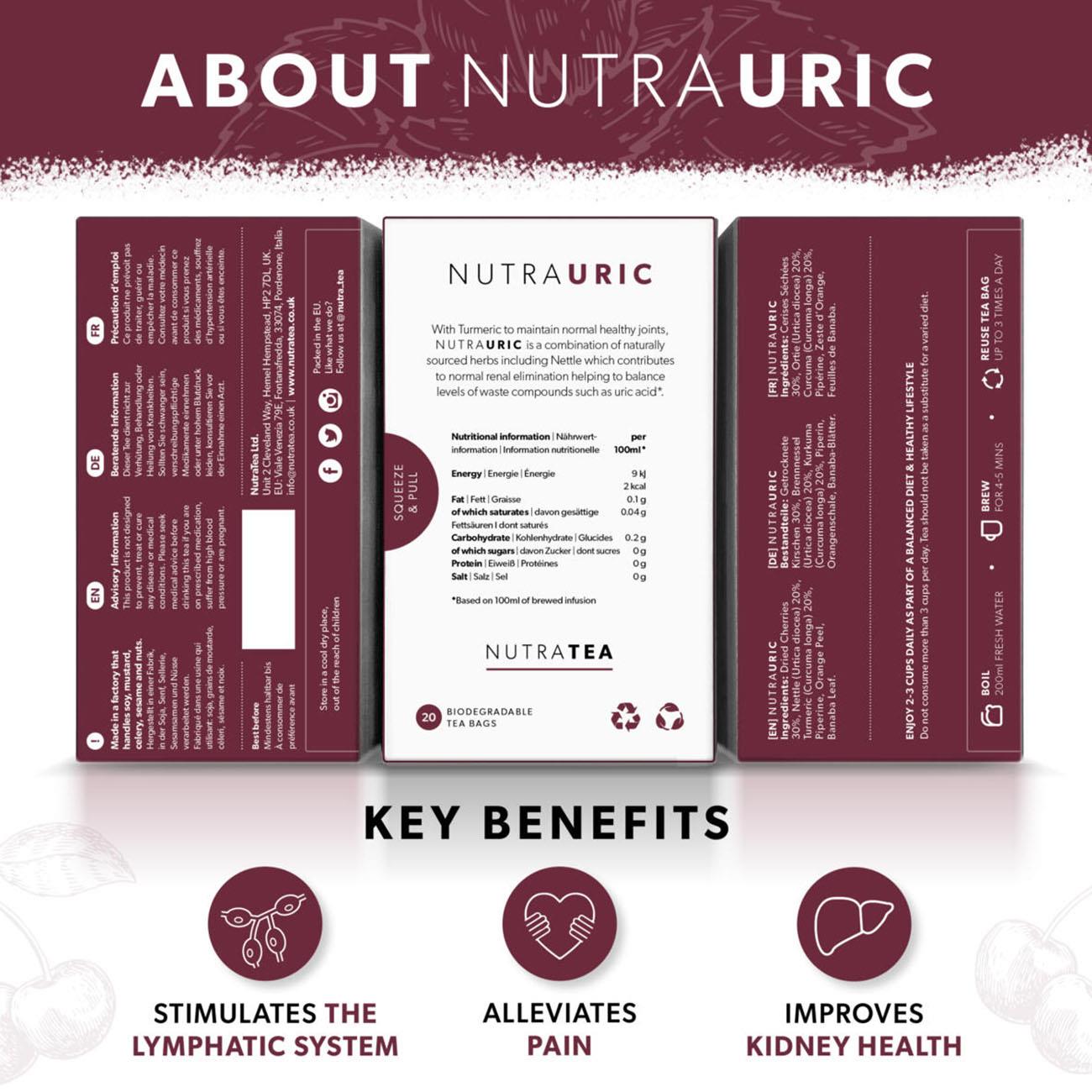 Nutra Uric Herbal Tea 20 Bags - NutraTea - Herbal Tea - NutraTea