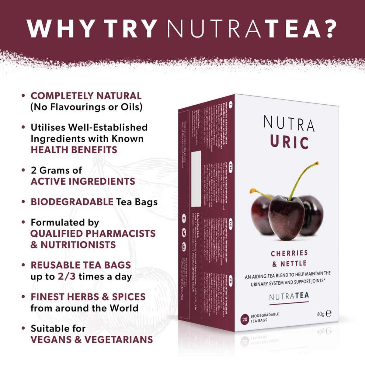 Nutra Uric Herbal Tea 20 Bags - NutraTea - Herbal Tea - NutraTea
