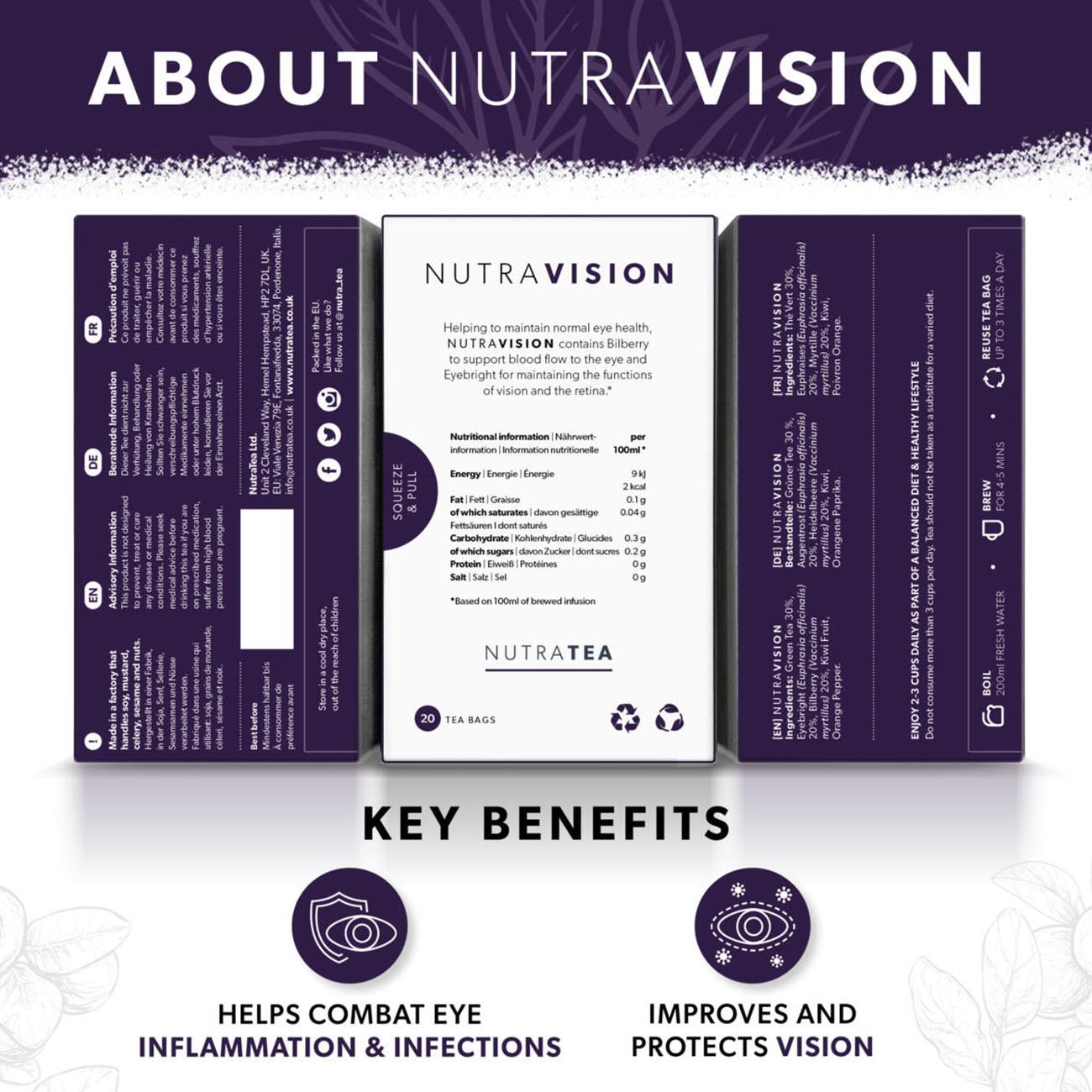 Nutra Vision Herbal Tea 20 Bags - Eco Natural Products - NutraTea - Herbal tea