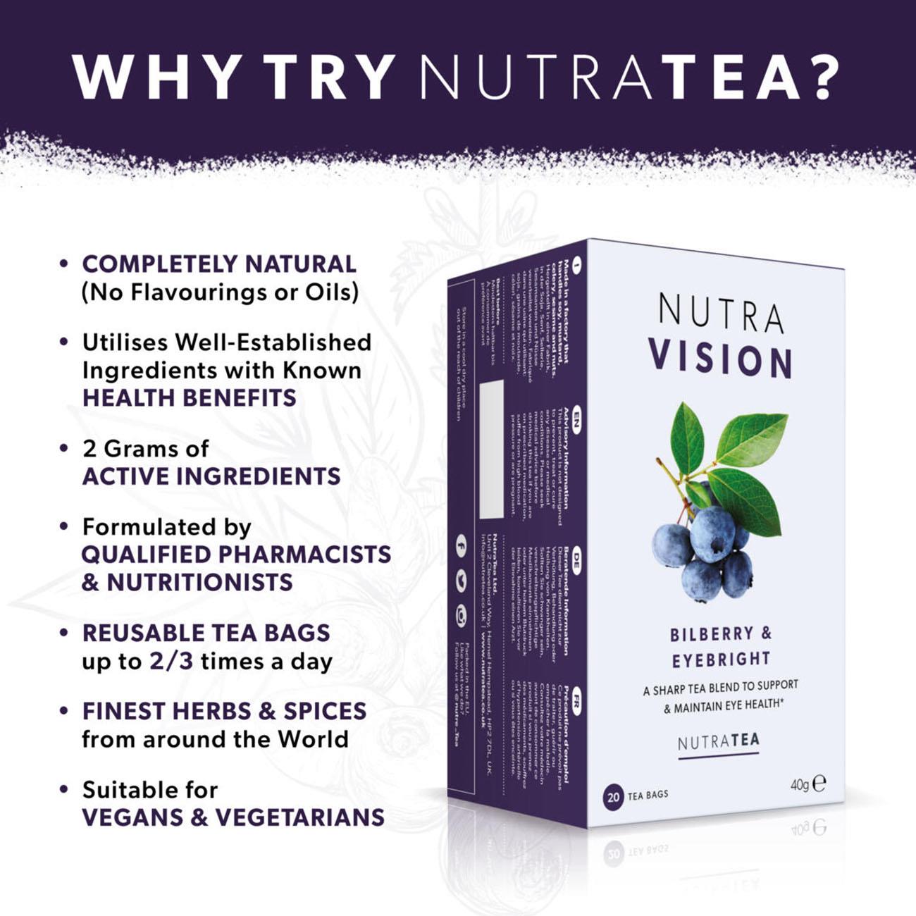 Nutra Vision Herbal Tea 20 Bags - Eco Natural Products - NutraTea - Herbal tea