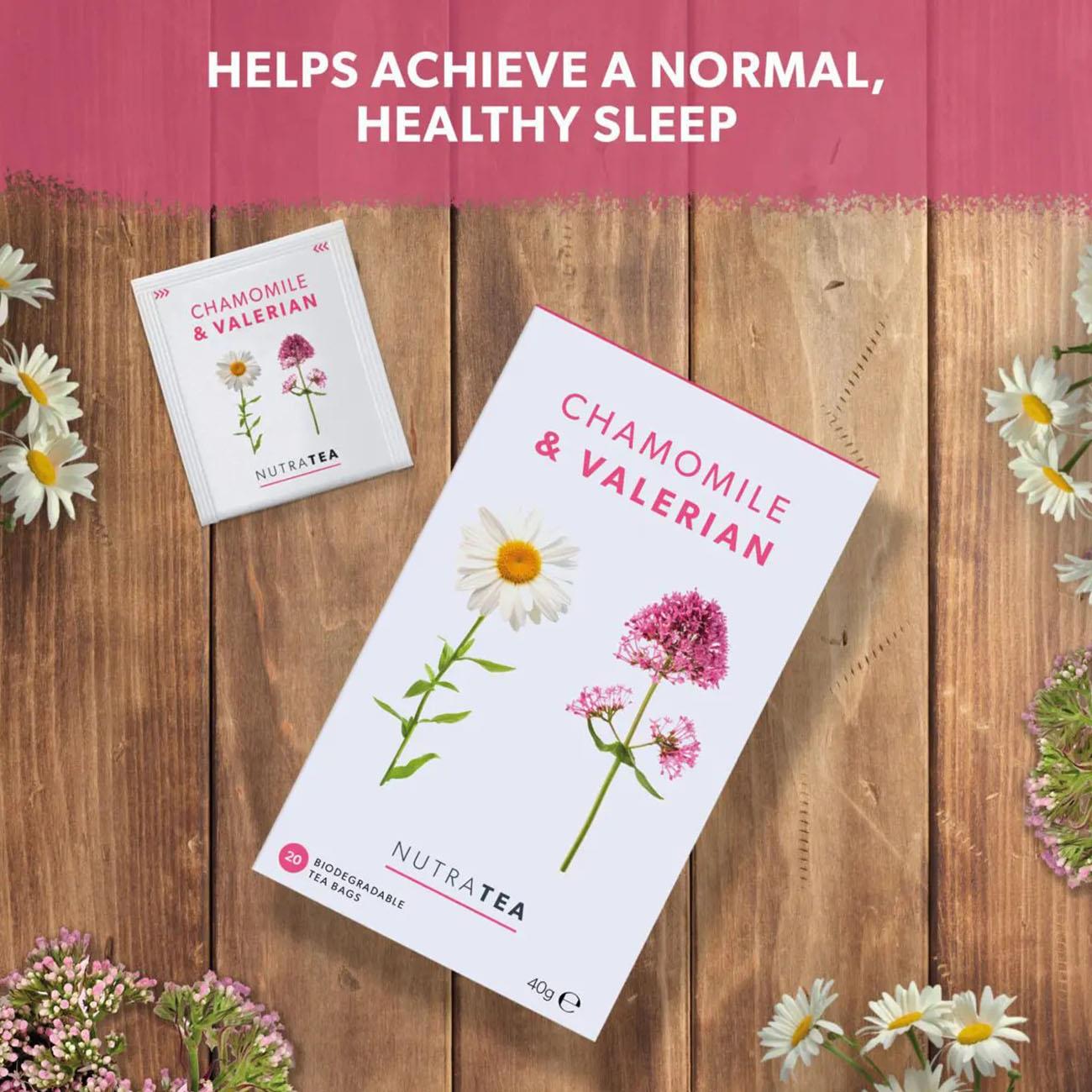 Nutratea Chamomile & Valerian Herbal Tea 20 Bags - NutraTea - Herbal Tea - Eco Natural Products