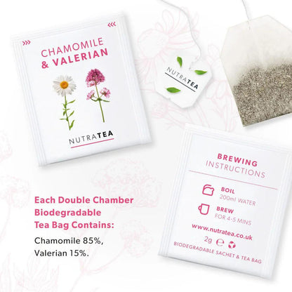 Nutratea Chamomile & Valerian Herbal Tea 20 Bags - NutraTea - Herbal Tea - Eco Natural Products
