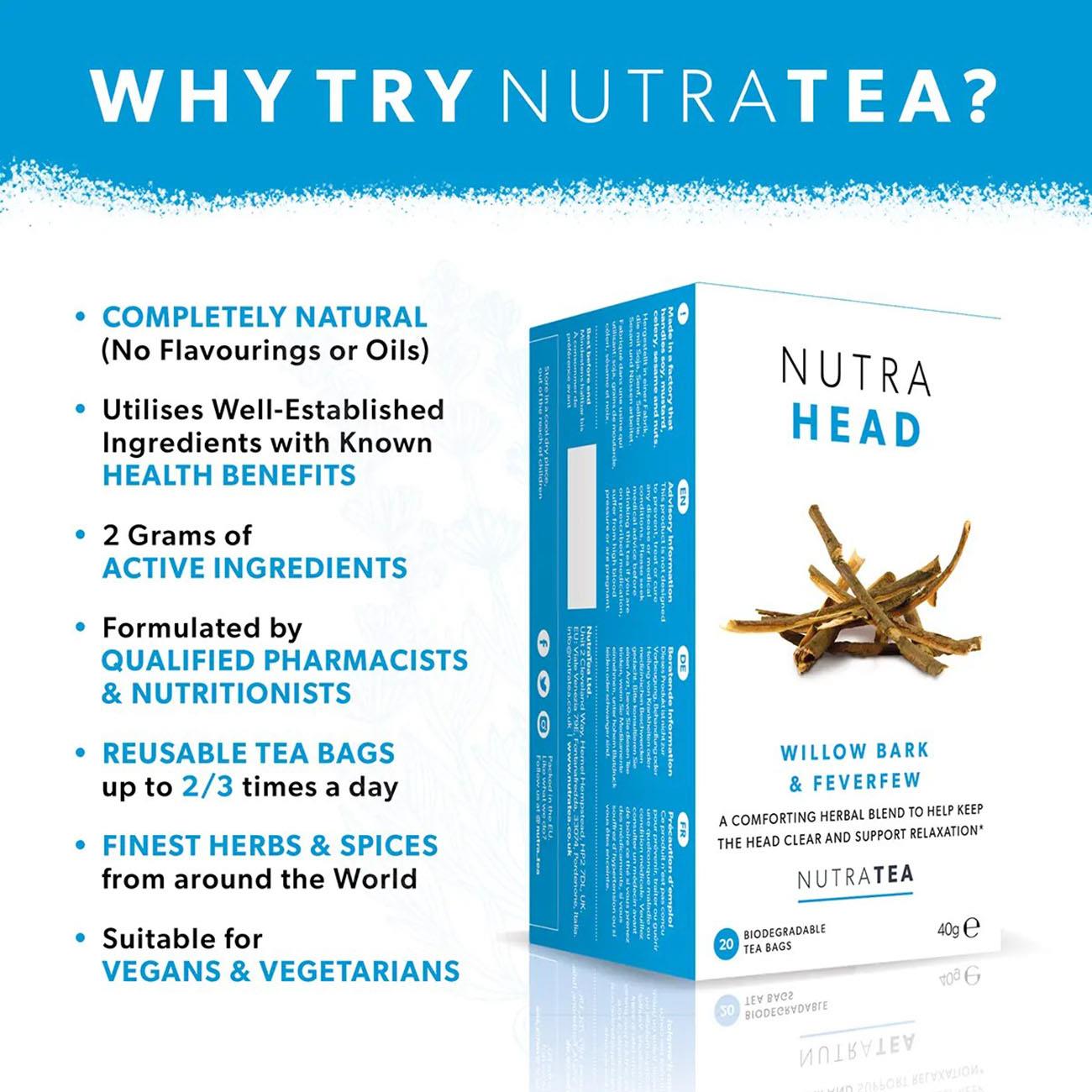 Nutratea Nutra Head Tea Herbal Tea 20 Bags - NutraTea - Herbal Tea - Eco Natural Products