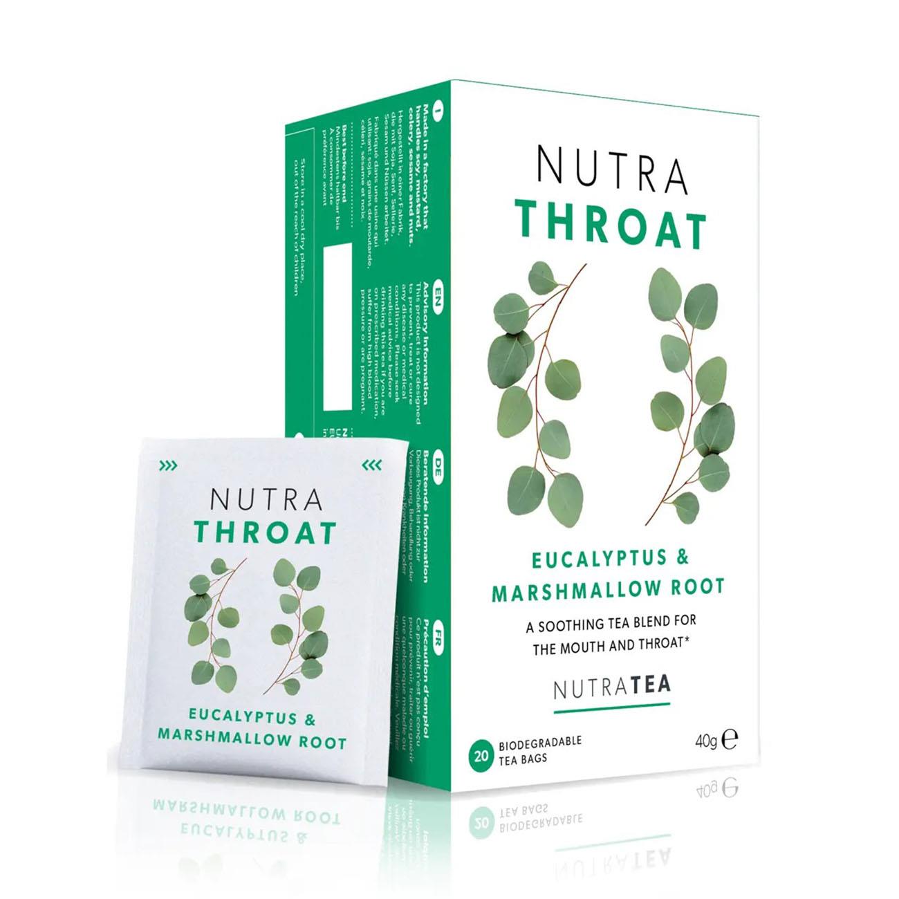 Nutratea Nutra Throat Tea Herbal Tea 20 Bags - Eco Natural Products - NutraTea - Herbal Tea