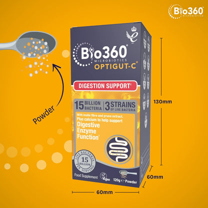 NutriGUT - C Probiotics 15 Billion Bacteria with FOS & Magnesium 120g - Natures Aid - Vitamins & Supplements - Eco Natural Products