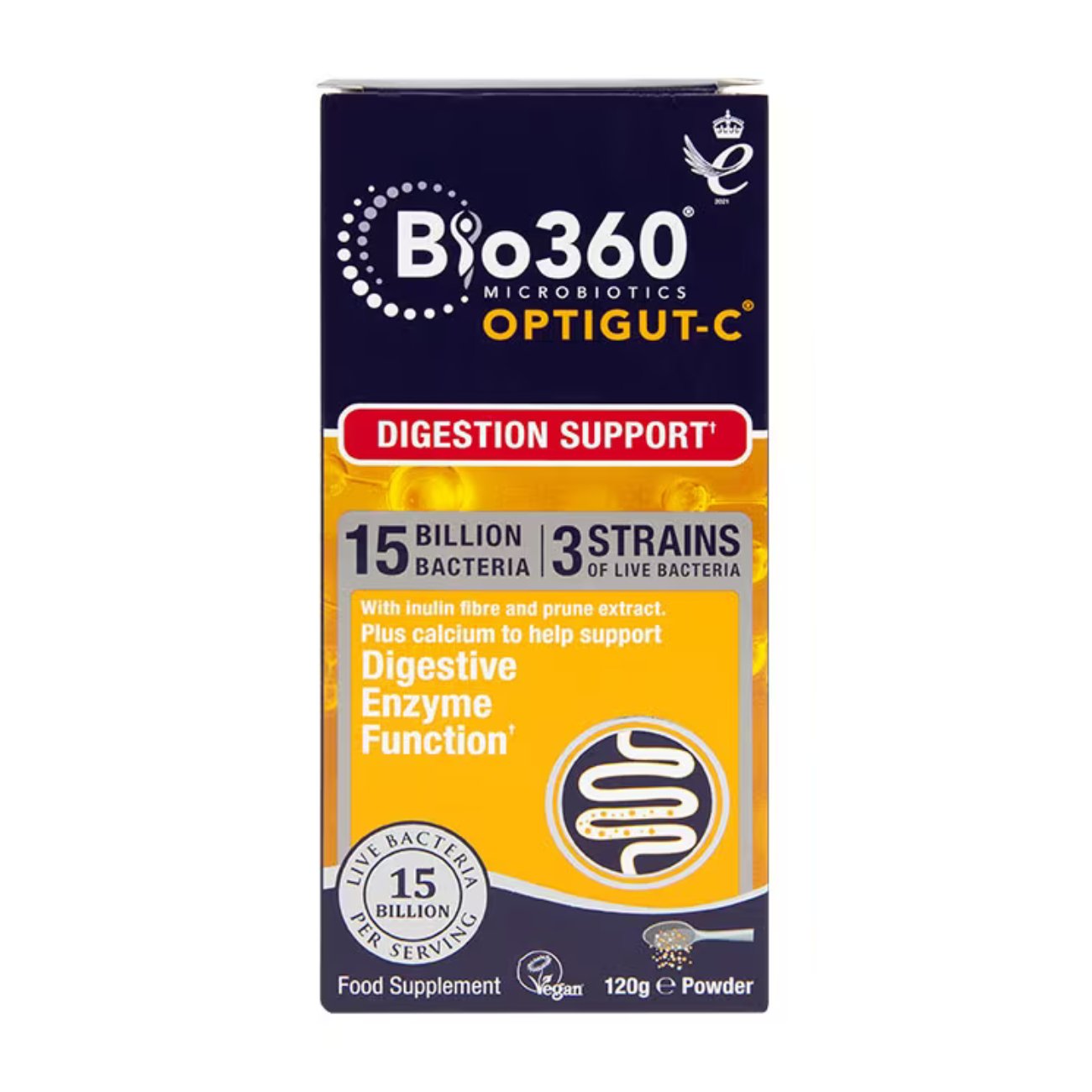 NutriGUT - C Probiotics 15 Billion Bacteria with FOS & Magnesium 120g - Eco Natural Products - Natures Aid - Vitamins & Supplements