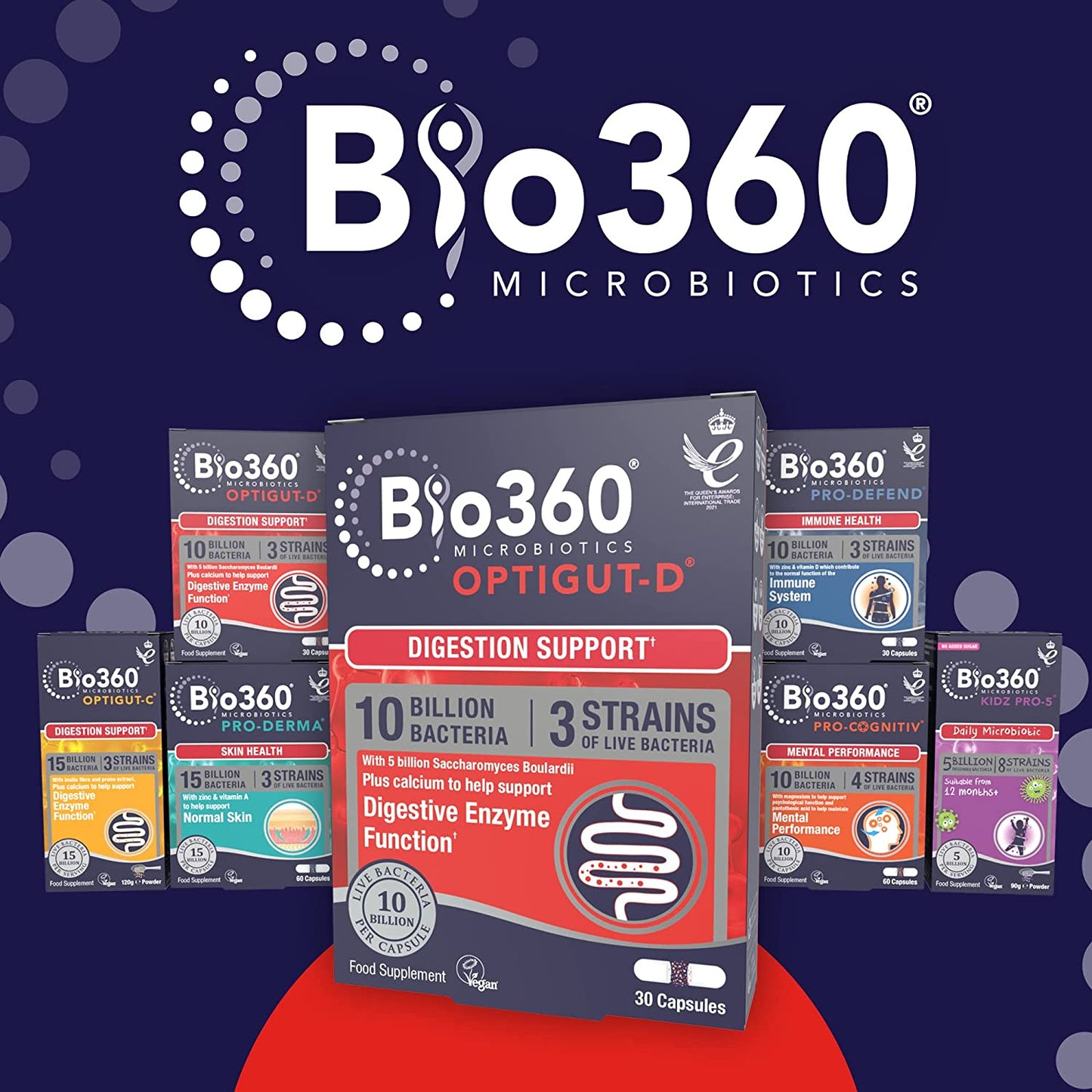 NutriGUT - D Probiotics 10 Billion Bacteria Saccharomyces Boulardii 30 Capsules - Natures Aid - Vitamins & Supplements - Eco Natural Products