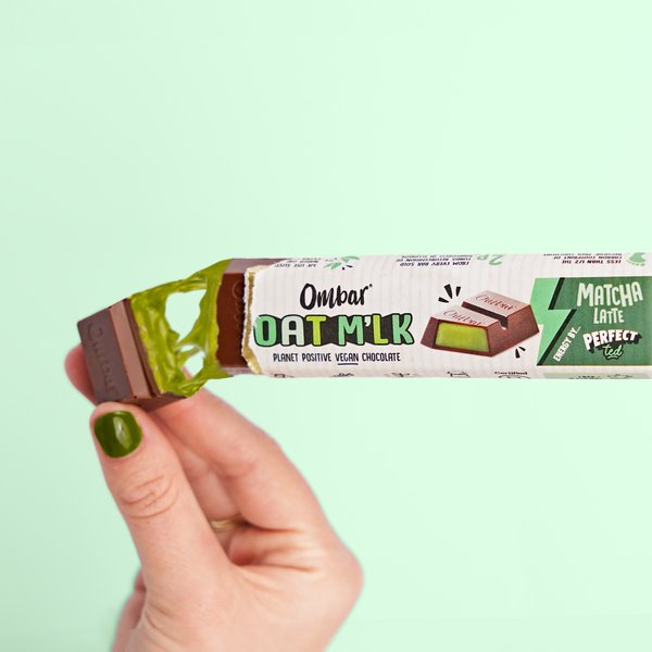 Oat M'lk Matcha Latte Filled Chocolate Bar 42g - Ombar - Chocolate Bar - Eco Natural Products