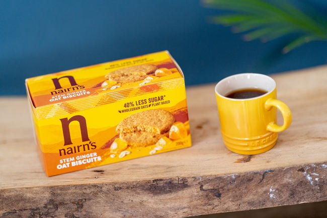 Oats and Stem Ginger Biscuit 200g - Eco Natural Products - Nairns - Biscuits