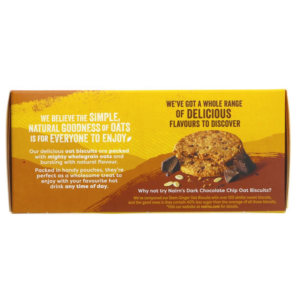 Oats and Stem Ginger Biscuit 200g - Eco Natural Products - Nairns - Biscuits