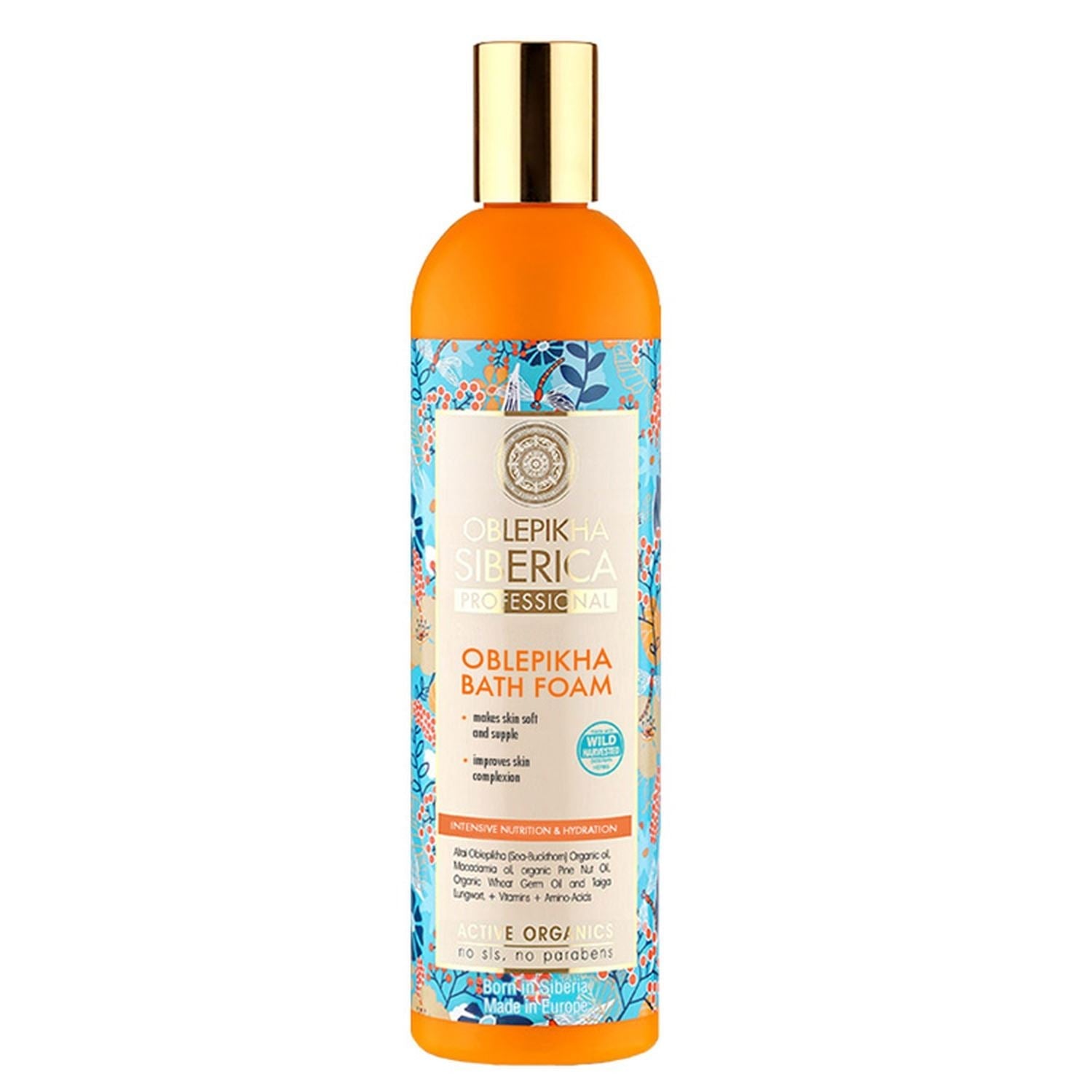 Oblepikha Bath Foam Intensive & Hydration 550ml - Eco Natural Products - Natura Siberica - Bath Foam