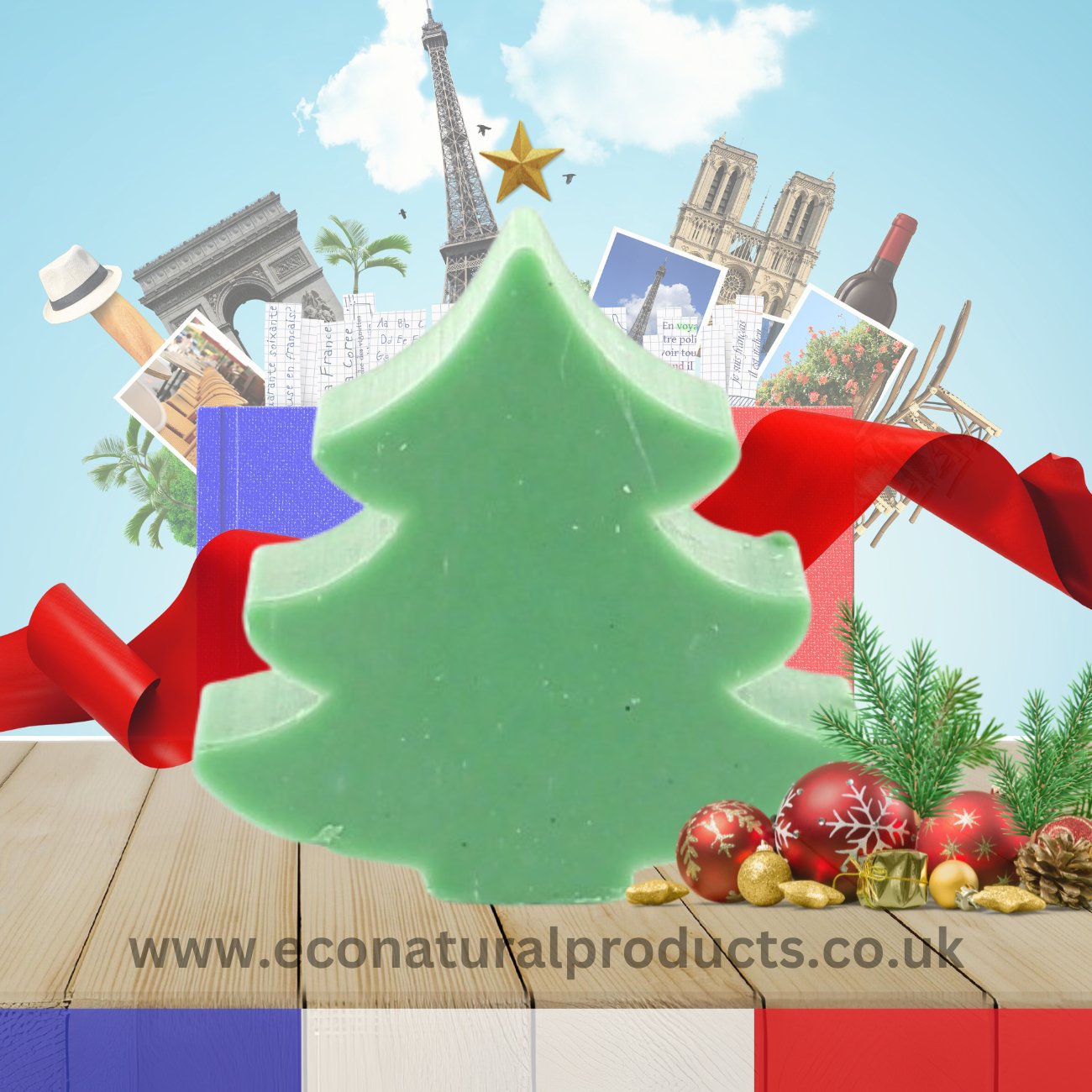 Occasion Soap - Christmas - Christmas Tree Soap - 50g - FouFour - Savon de Marseille - Bar Soap - Eco Natural Products