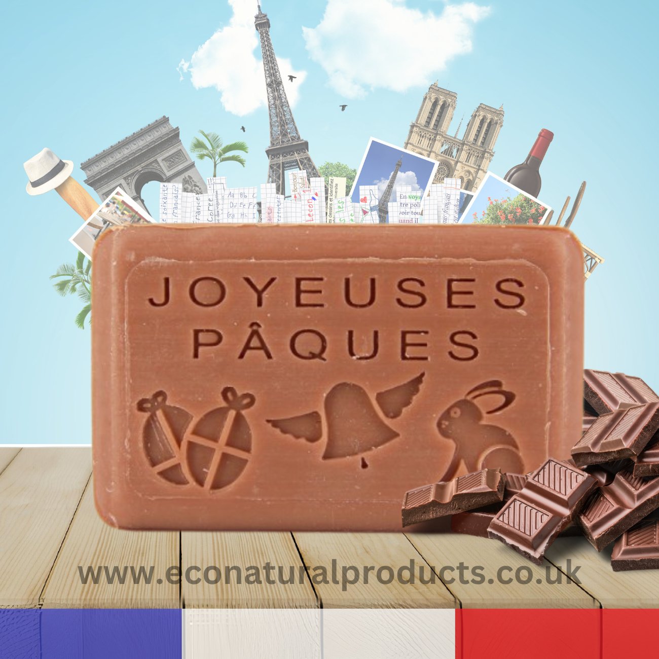 Occasion Soap - Joyeuses Paques (Happy Easter) 125g - FouFour - Savon de Marseille - Bar Soap - Eco Natural Products
