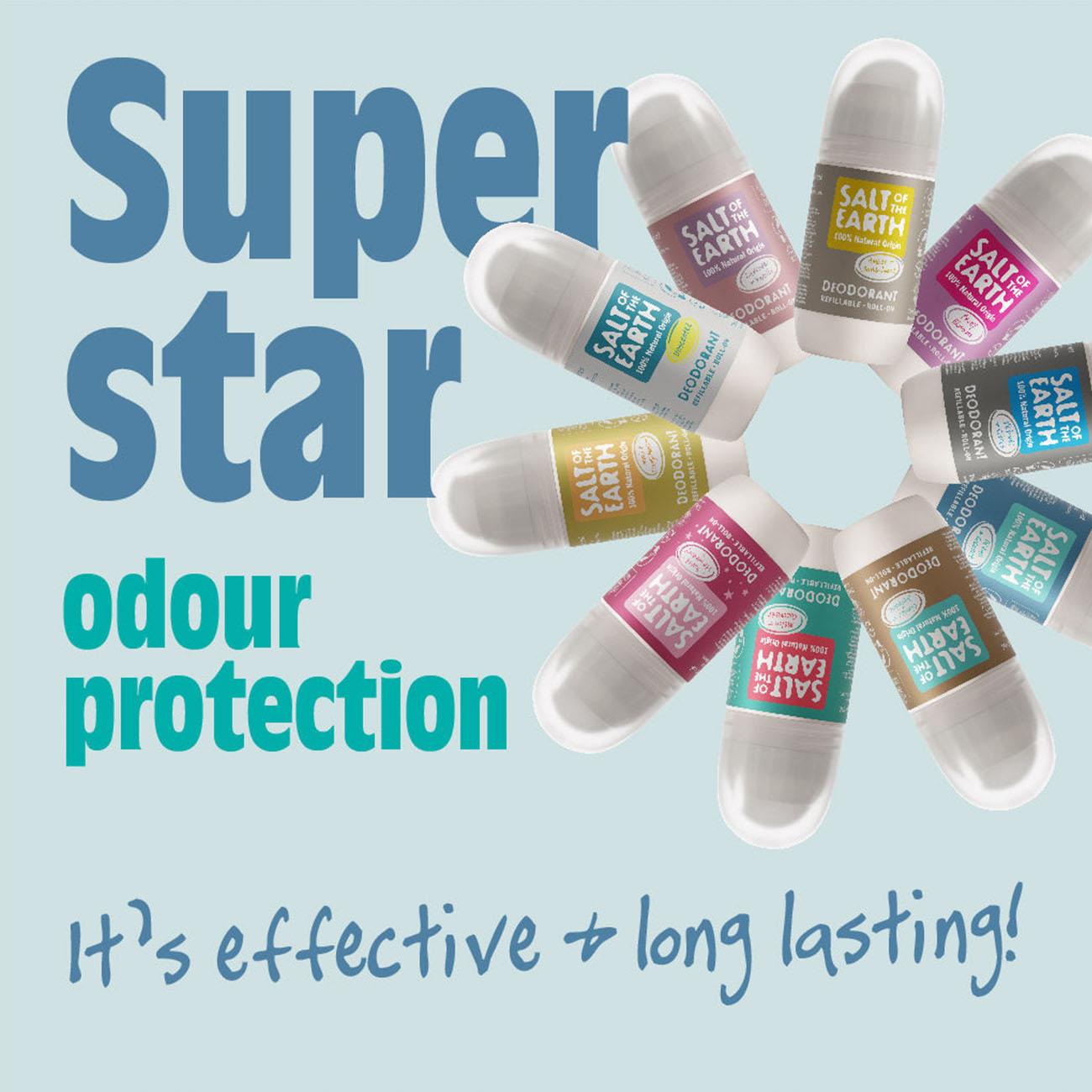 Ocean & Coconut Refillable Roll - On Deodorant 75ml - Salt Of the Earth - Deodorant - Eco Natural Products