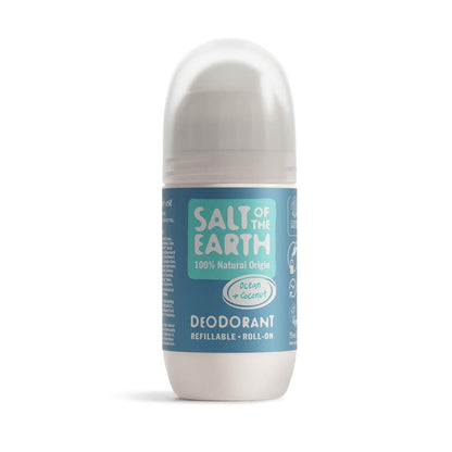 Ocean & Coconut Refillable Roll - On Deodorant 75ml - Salt Of the Earth - Deodorant - Eco Natural Products