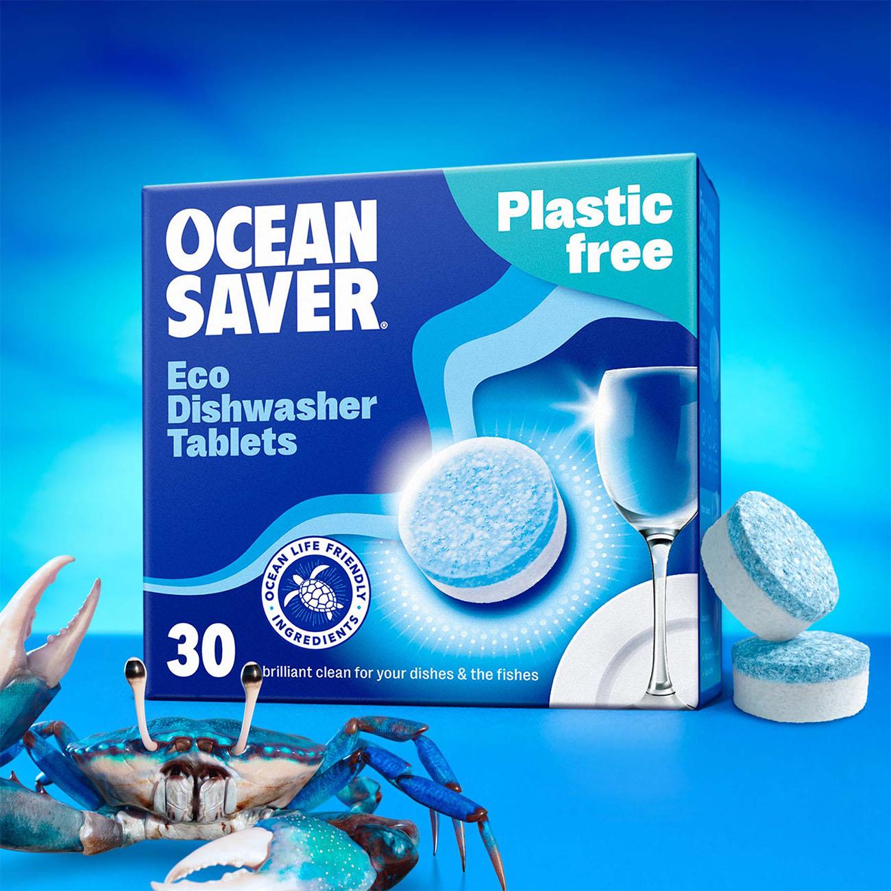 Oceansaver Plastic Free Eco Dishwasher Tablets 30 Pack - Ocean Saver - Dishwasher tablets - Eco Natural Products