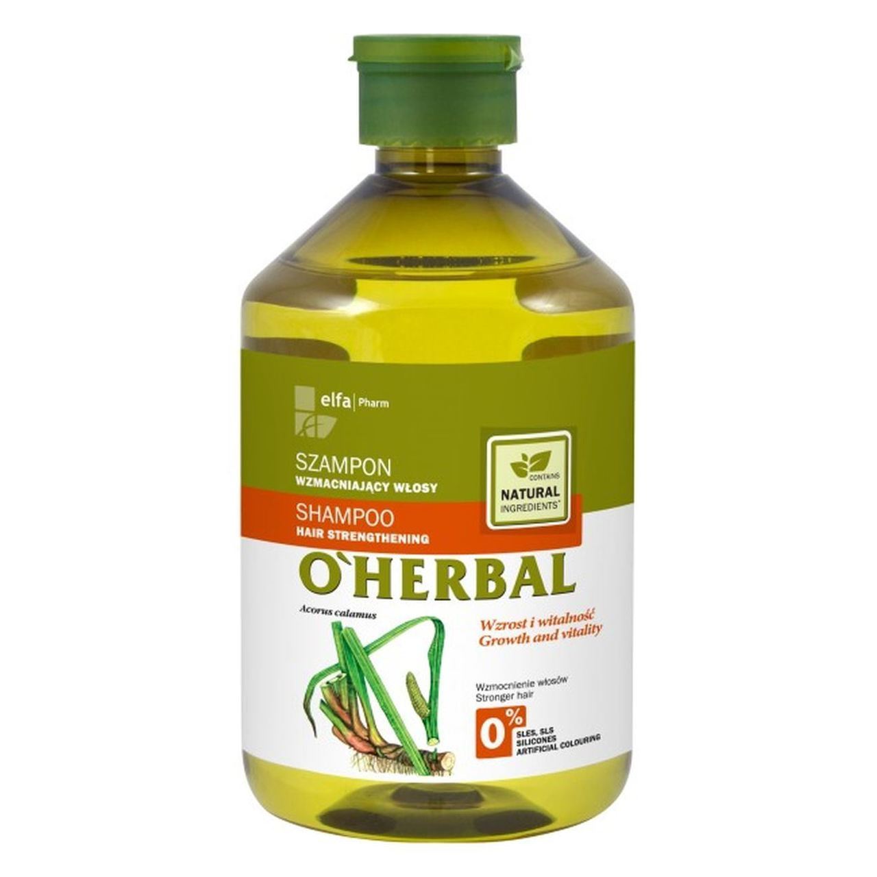 O'Herbal Hair strengthening Shampoo with calamus root extract 500ml - Eco Natural Products - O'Herbal - Shampoo