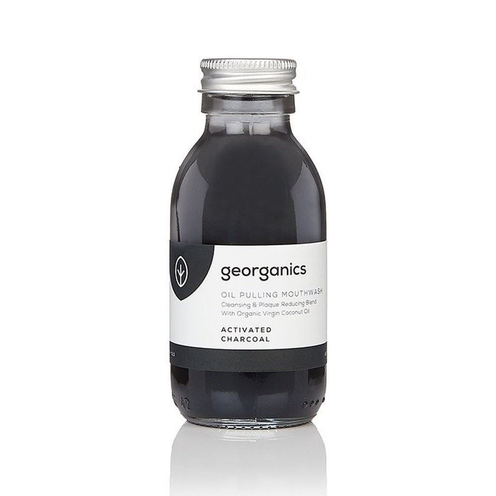 Oil Pulling Mouthwash - Activated Charcoal - 100ml - Georganics - Mouthwash - Eco Natural Products