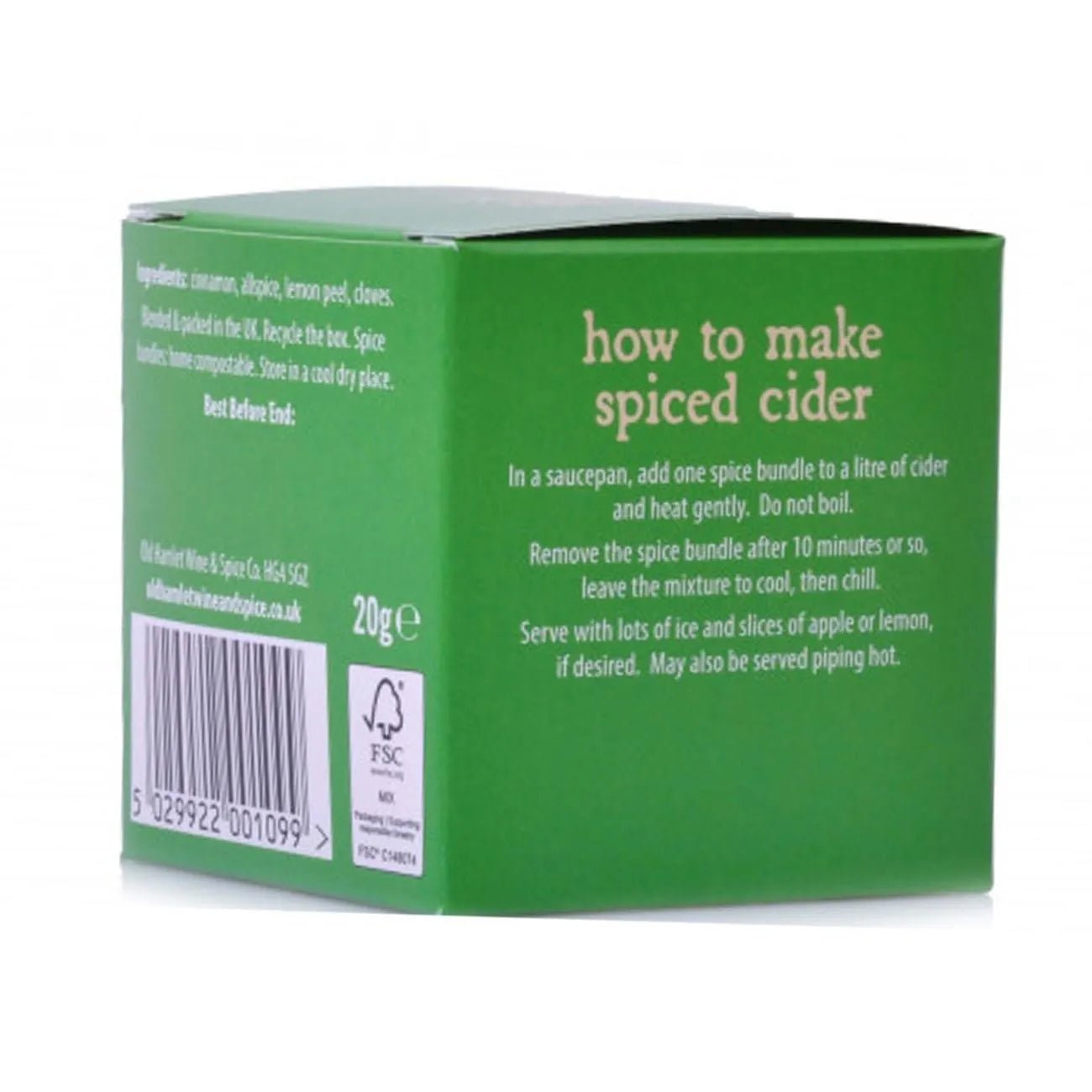 Old Hamlet Spiced Cider Pouches Christmas 20g - Steenbergs - Herbs & Spices - Steenbergs