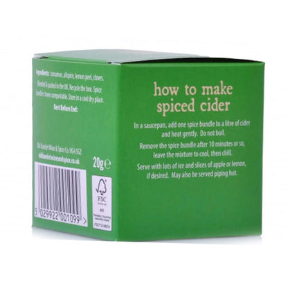 Old Hamlet Spiced Cider Pouches Christmas 20g - Steenbergs - Herbs & Spices - Steenbergs