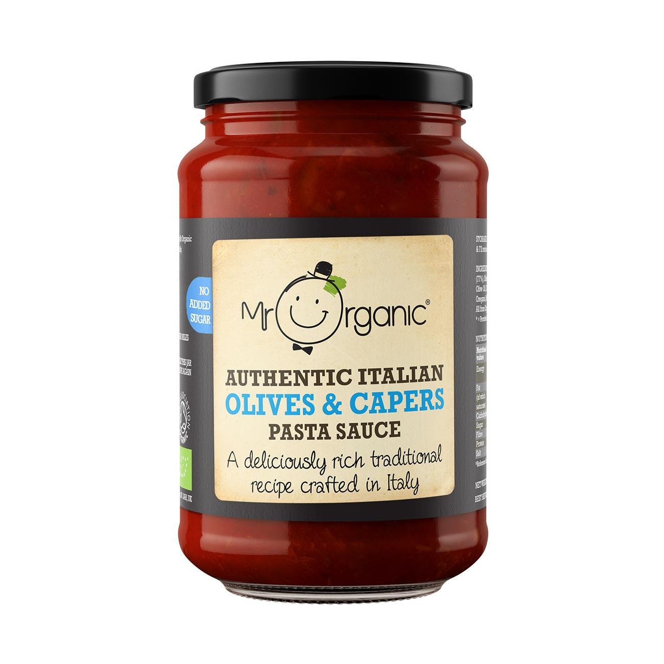 Olives & Capers No Added Sugar Pasta Sauce 350g - Eco Natural Products - Mr Organic - Pasta Sauce