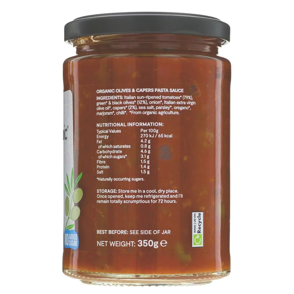 Olives & Capers No Added Sugar Pasta Sauce 350g - Mr Organic - Pasta Sauce - Mr Organic