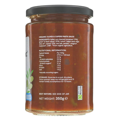 Olives & Capers No Added Sugar Pasta Sauce 350g - Mr Organic - Pasta Sauce - Mr Organic