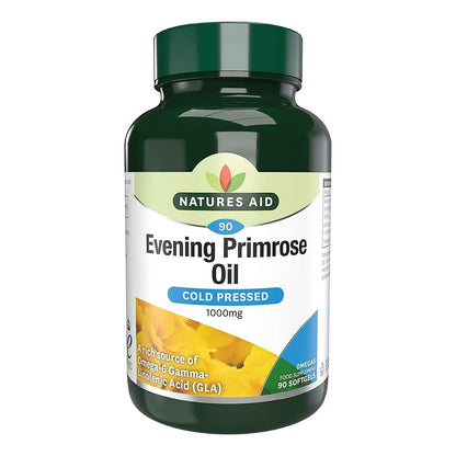 Omega 6 Evening Primrose Oil 1000mg 90 Softgels - Natures Aid - Vitamins & Supplements - Eco Natural Products
