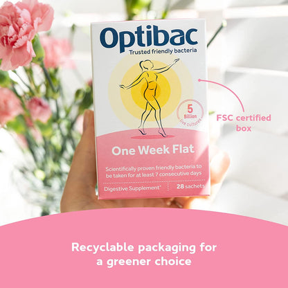 One Week Flat 28 Sachets - OptiBac Probiotics - Vitamins & Supplements - Eco Natural Products