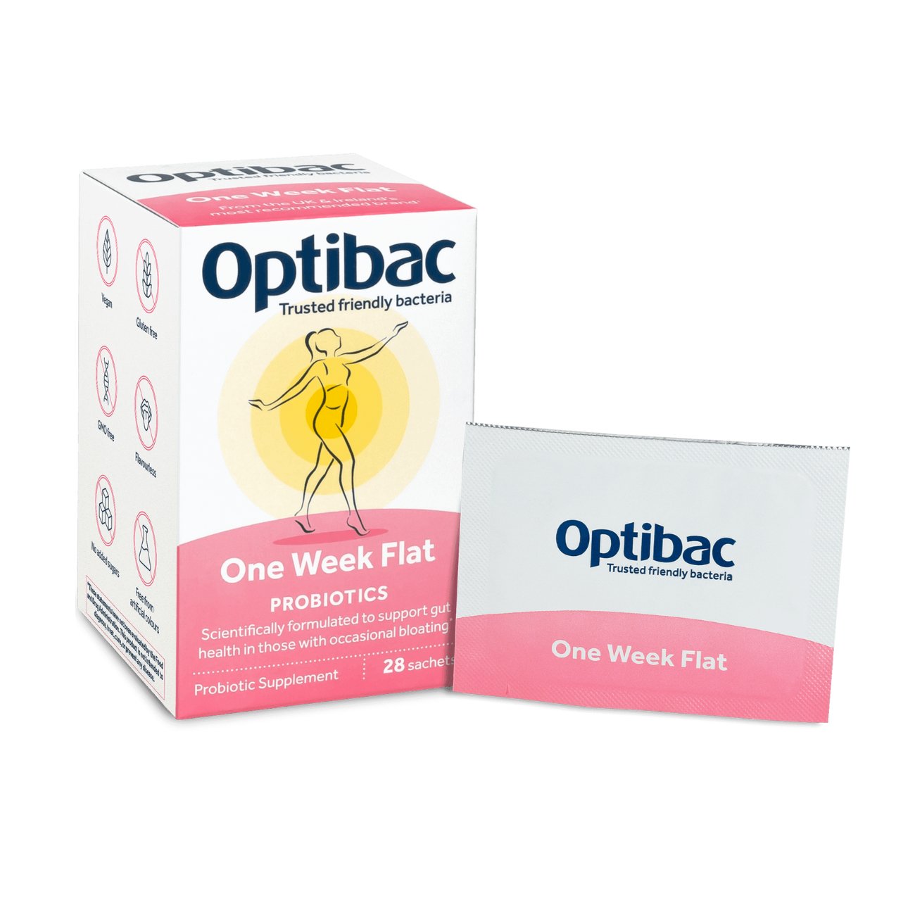 One Week Flat 28 Sachets - OptiBac Probiotics - Vitamins & Supplements - Eco Natural Products