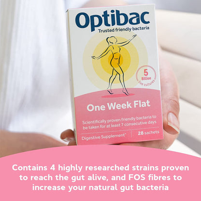 One Week Flat 28 Sachets - OptiBac Probiotics - Vitamins & Supplements - Eco Natural Products