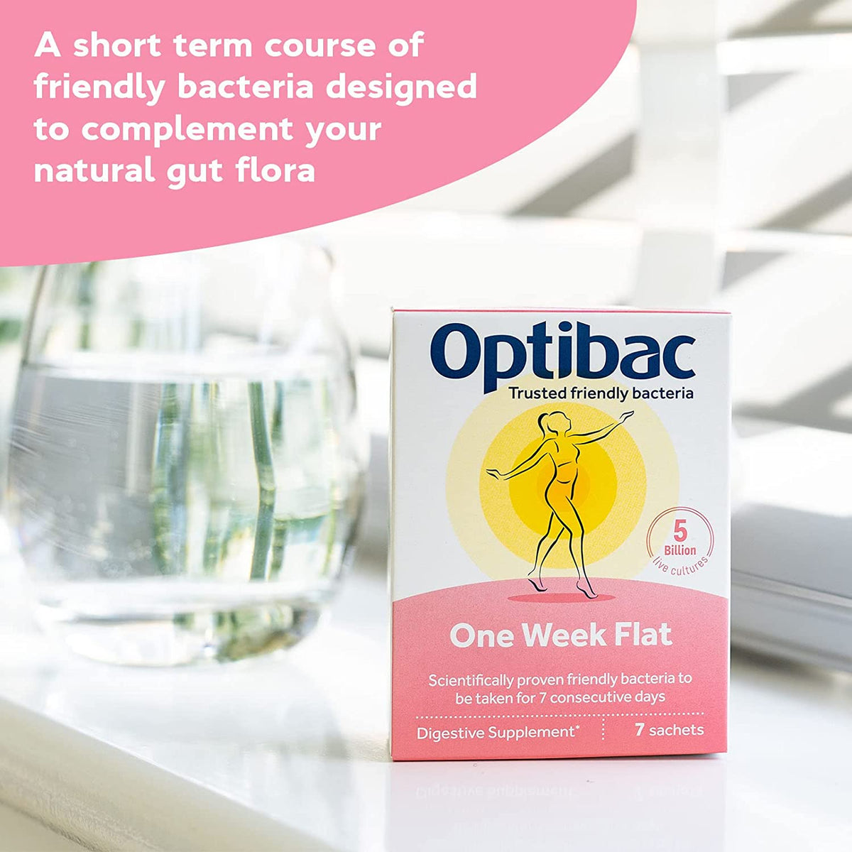 One Week Flat Stomach 7 Sachets - OptiBac Probiotics - Vitamins & Supplements - Eco Natural Products