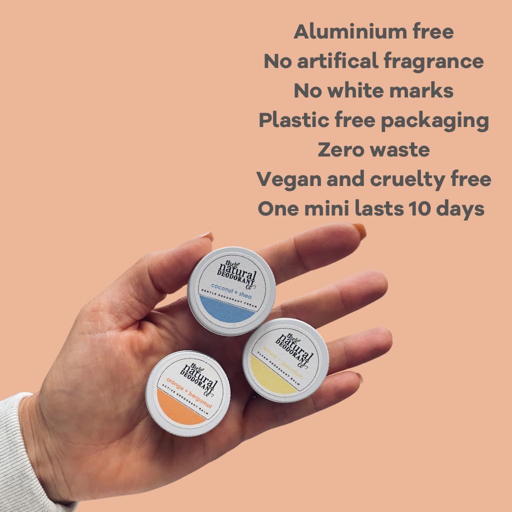 Orange and Bergamot Mini Active Deodorant Balm 10g - Eco Natural Products - The Natural Deodorant Co - Deodorant Balm