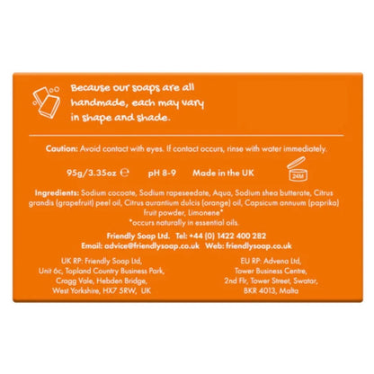 Orange and Grapefruit Essential Oil Soap 95g - Friendly Soap - Bar Soap - Eco Natural Products