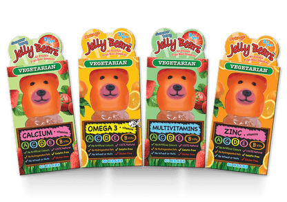 Orange Omega 3 + Vitamin Fruit Bear 60 Gummies - Jelly Bears - Multivitamin Supplements - Jelly Bears