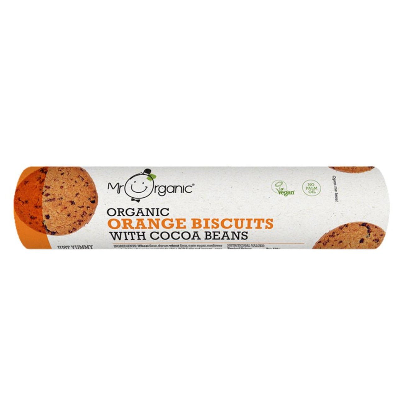 Orange with Cocoa Beans Biscuits 250g - Eco Natural Products - Mr Organic - Biscuit