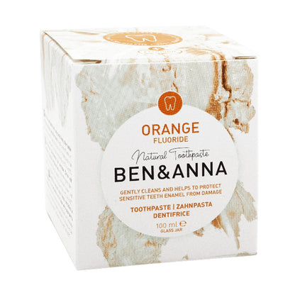 Orange with Fluoride Toothpaste Jars 100g - Ben & Anna - Toothpaste - Eco Natural Products