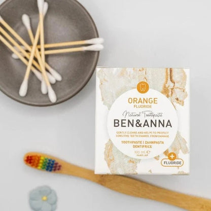 Orange with Fluoride Toothpaste Jars 100g - Ben & Anna - Toothpaste - Eco Natural Products