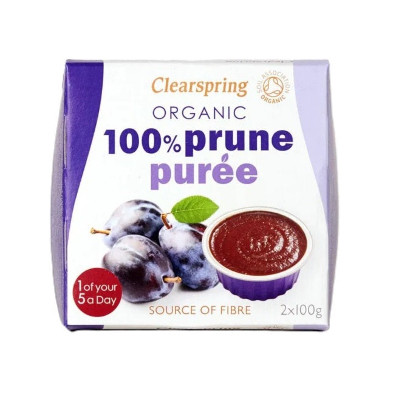 Organic 100% Prune Puree 2x100g - Clearspring - Fruit Puree - Eco Natural Products