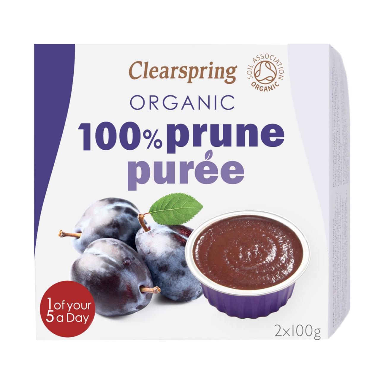 Organic 100% Prune Puree 2x100g - Clearspring - Fruit Puree - Eco Natural Products