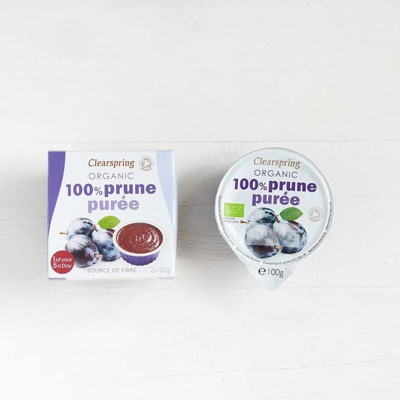 Organic 100% Prune Puree 2x100g - Clearspring - Fruit Puree - Eco Natural Products