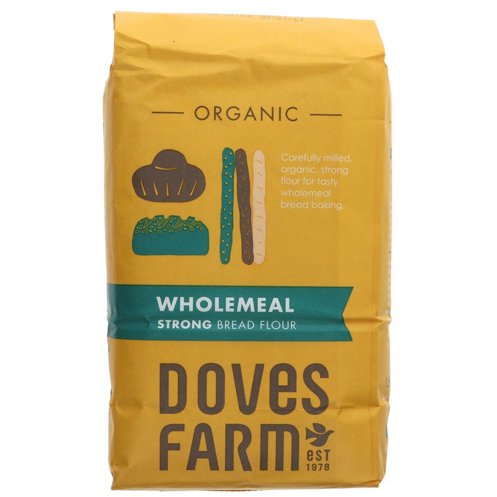 Organic 100% Strong Wholemeal Bread Flour 1.5kg - Doves Farm - Flour - Eco Natural Products