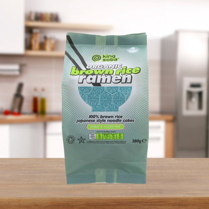 Organic 4 Pack Brown Rice Ramen Noodles 280g - King Soba - Pasta & Noodles - Eco Natural Products