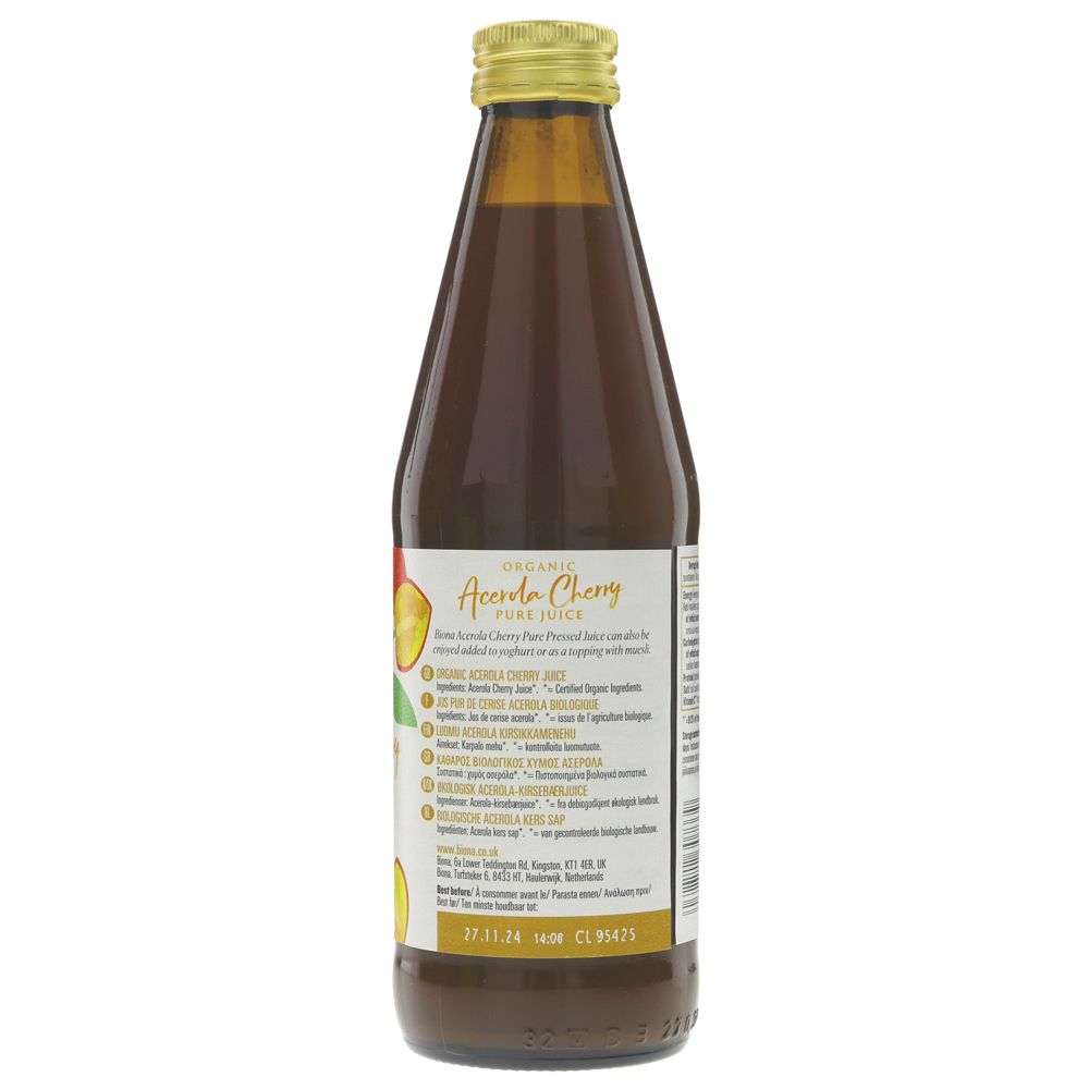 Organic Acerola Cherry Juice 330ml - Biona - Juice - Eco Natural Products