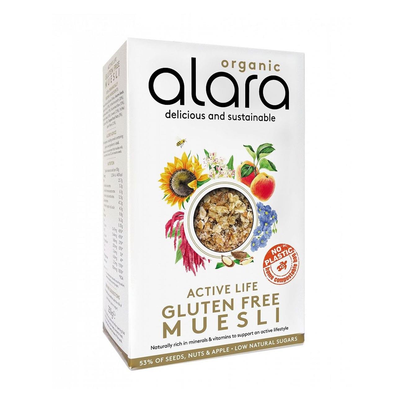 Organic Active Life Gluten Free Muesli 250g - Eco Natural Products - Alara - Muesli