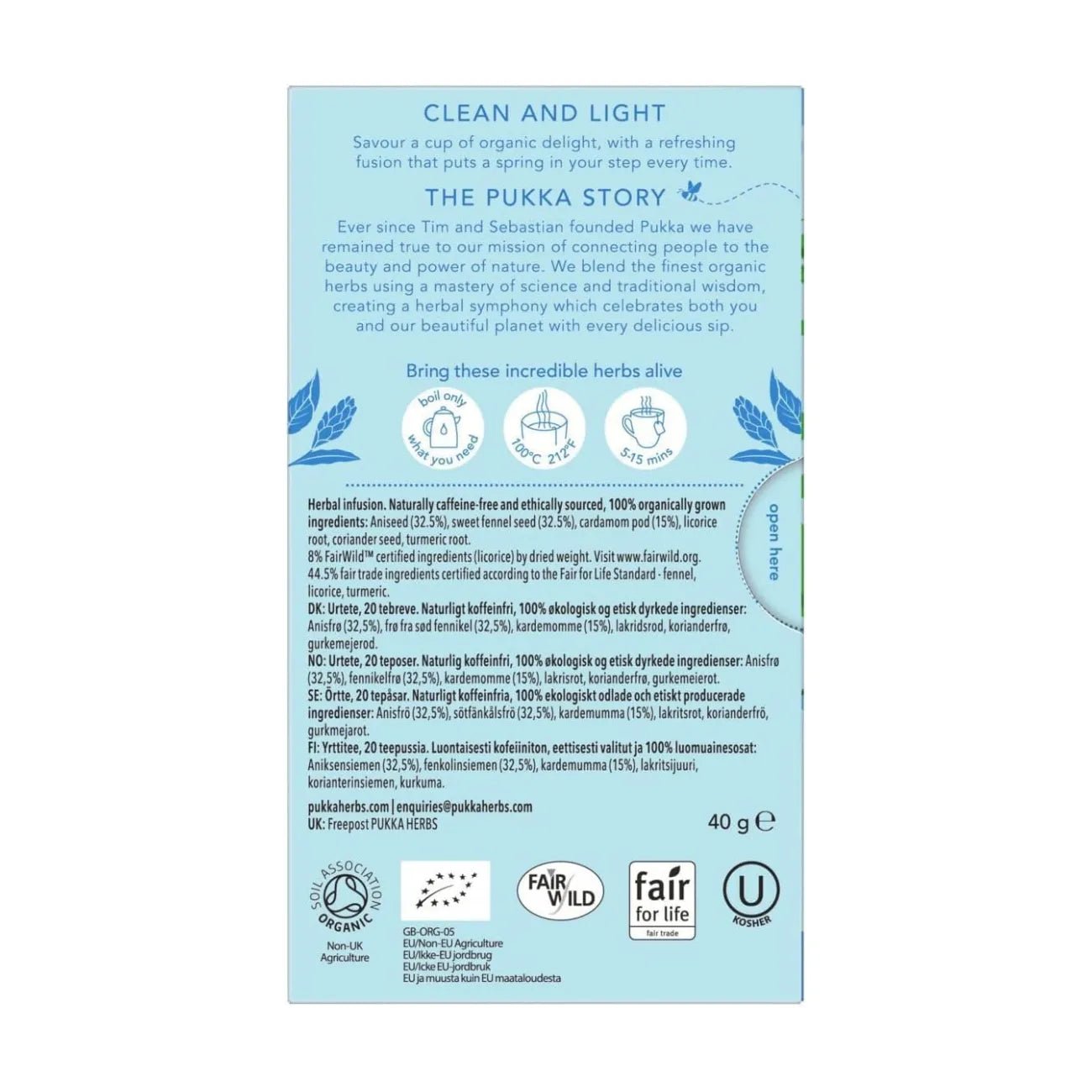 Organic After Dinner Herbal Tea 20 Sachets - Pukka Herbs - Teas - Pukka Herbs