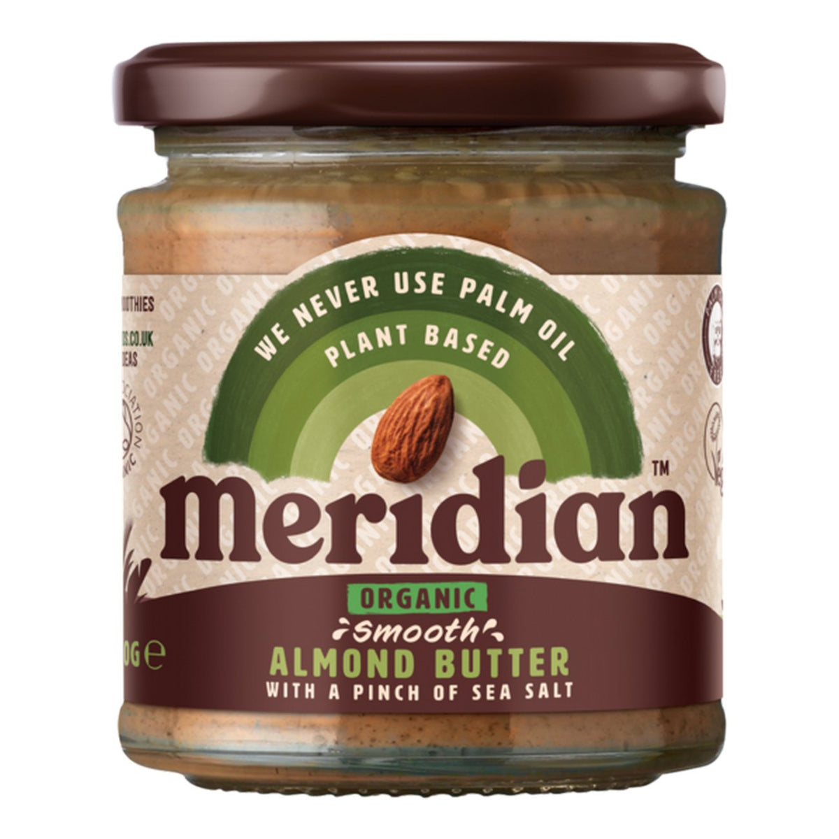 Organic Almond Butter With Salt 170g - Meridian - Spreads - Eco Natural Products