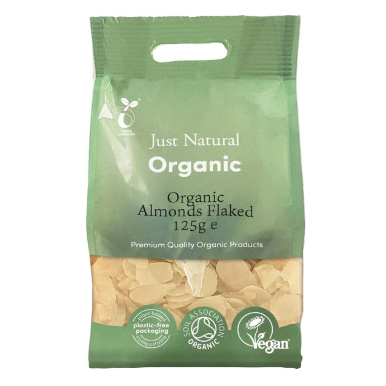 Organic Almonds Flaked 125g BBE 04.12.2025 - Just Natural Organic - Nuts - Just Natural Organic