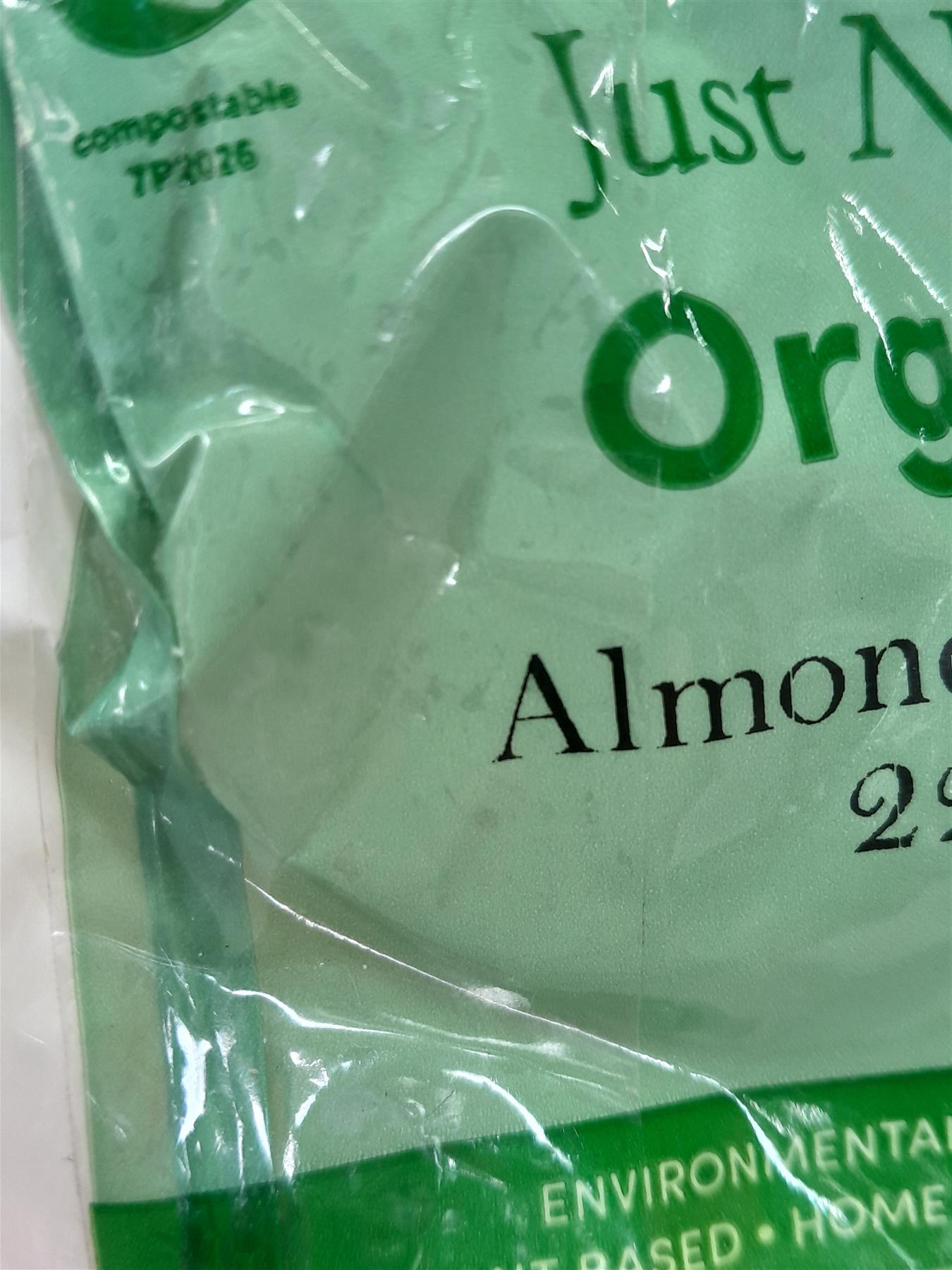 Organic Almonds Ground 220g Taped split in packaging BBE 26.03.26 - Just Natural Organic - Just Natural Organic